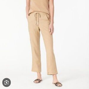 J. Crew Tie-waist Seaside Pant in Linen Blend Large Tall NWOT